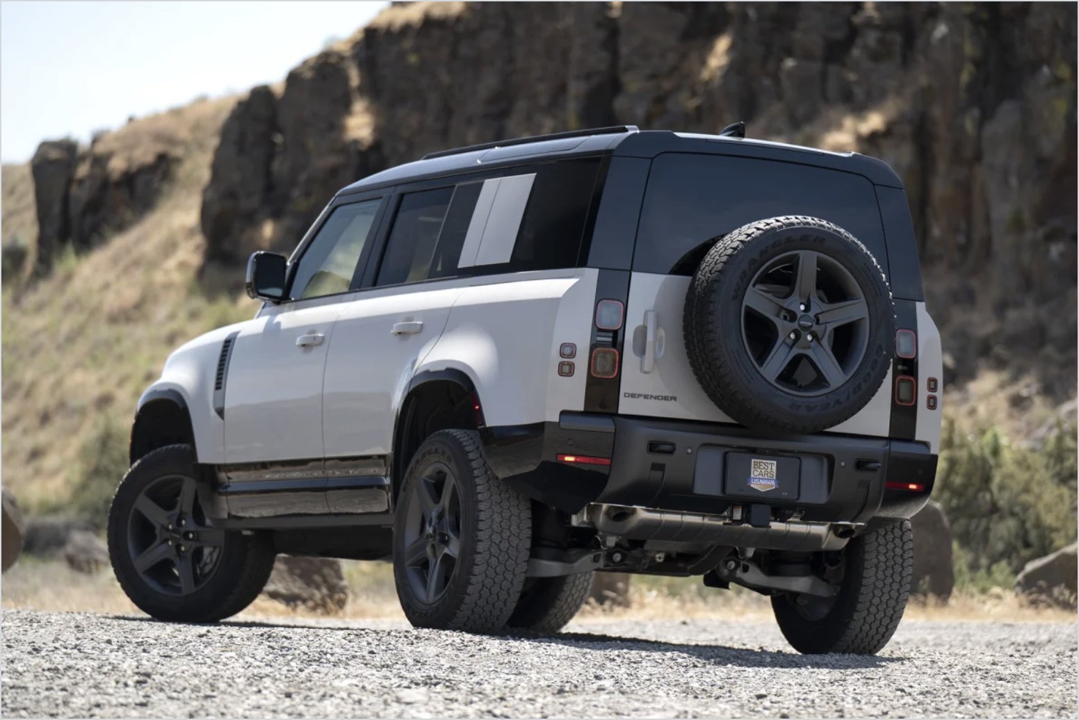 Land Rover Defender 110, rear three-quarter view